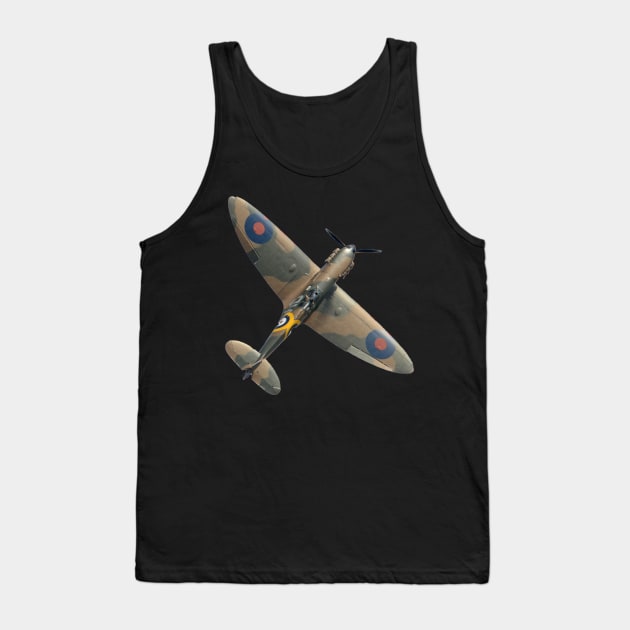 Supermarine Spitfire RAF Fighter Aircraft Plane Airplane British Tank Top by BeesTeez